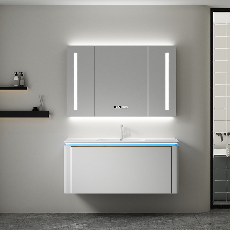 WJA-YGS 810多倫多系列；白色；QF單抽全封智能鏡柜